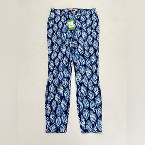 Lilly Pulitzer Keliani Stretch Pant High Tide Navy Drop In Navy Shell Size 4